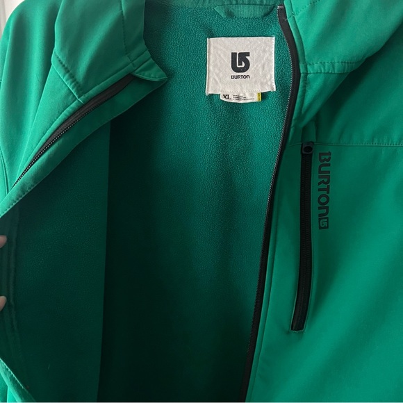 Burton Men's Green Ski Snowboarding fleeced lined Jacket underarm vent zip XL - Picture 5 of 8